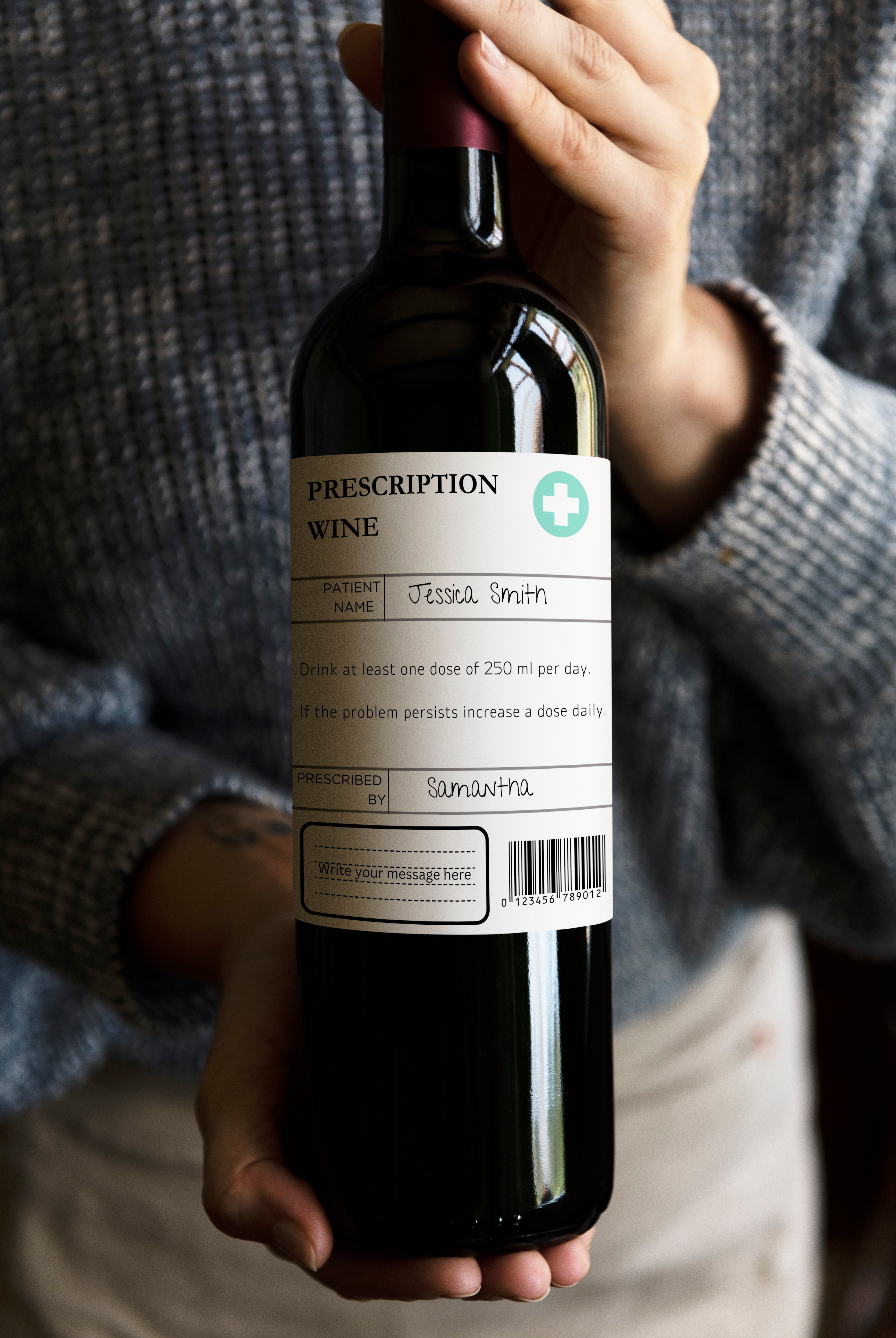 Prescription Wine Funny Christmas Gift, Secret Santa