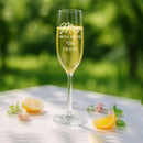 Personalised Wedding Champagne Glass Flutes: Engaged Couples Prosecco Glass Keepsake