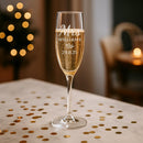 Personalised Wedding Champagne Glass Flutes: Engaged Couples Prosecco Glass Keepsake