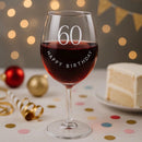 Engraved Wine Glass, 60th Birthday Gift, Personalized Glass