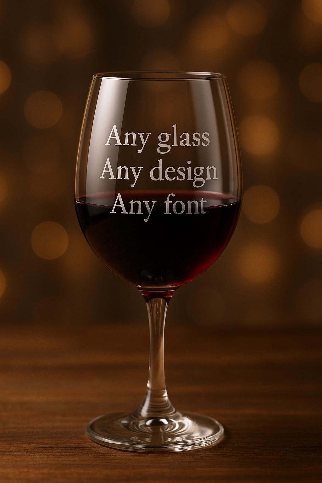 Any personalisation Glass Engraved, Personalised Glass for Auntie