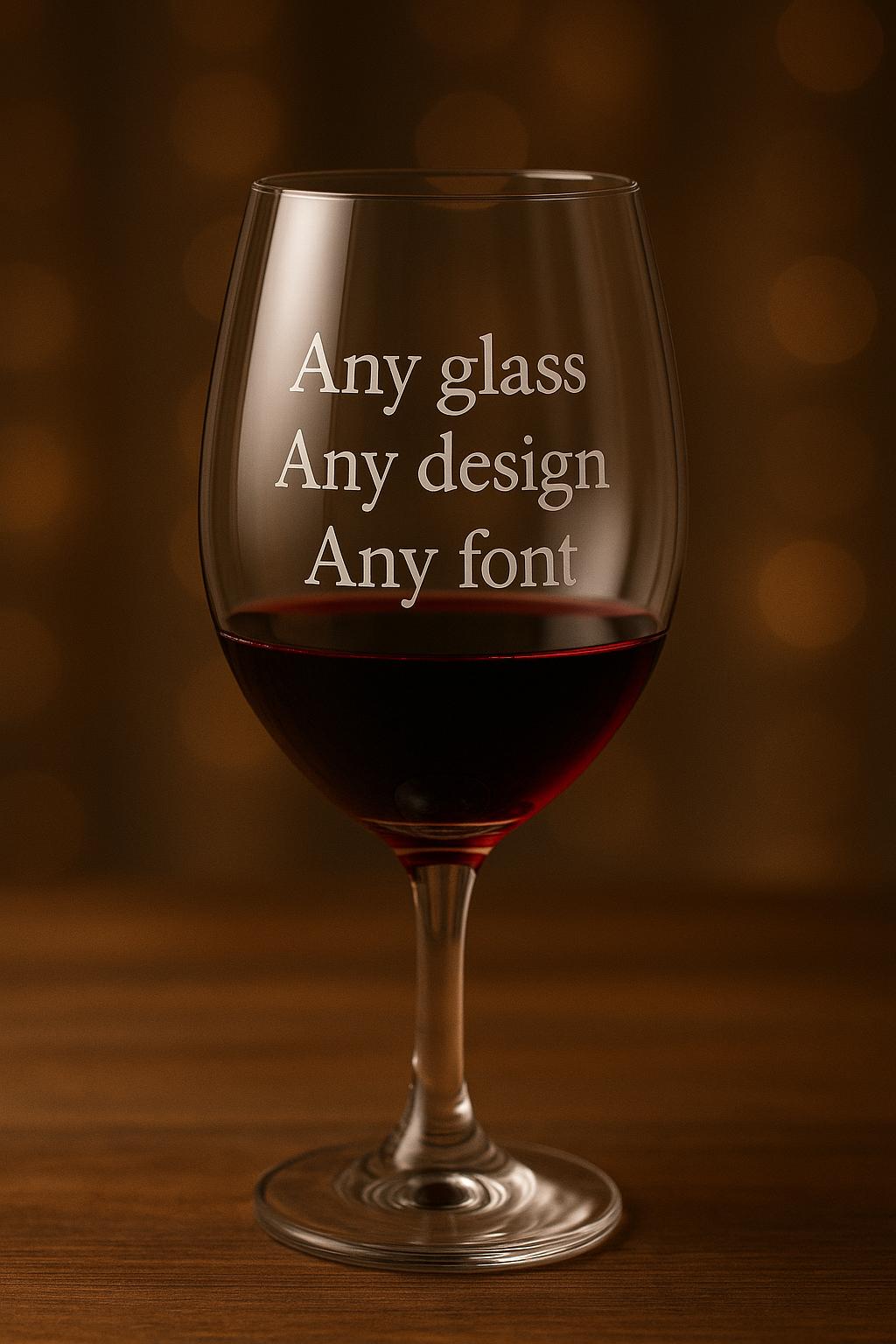 Any personalisation Glass Engraved, Personalised Glass for Auntie