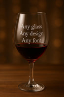 Any personalisation Glass Engraved, Personalised Glass for Auntie