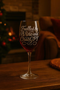 Novelty Engraved Wine Glass: Adult Humour Novelty Gift Personalised Keepsake