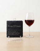 Wine O’ Clock Coaster | Wine Coaster | Funny Slate Coaster | Home Bar Decor | Funny Gift for Her| Wine Lover Gift|Personalised Slate Coaster