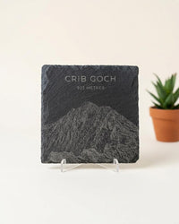 Crib Goch Sketch Slate Coaster| Welsh Mountains| Snowdonia Souvenir| North Wales Coaster| Gifts for Him| Hiking Gifts