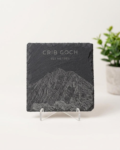 Crib Goch Sketch Slate Coaster| Welsh Mountains| Snowdonia Souvenir| North Wales Coaster| Gifts for Him| Hiking Gifts