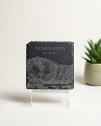 Cadair Idris Sketch Slate Coaster| Welsh Mountains| Snowdonia Souvenir| North Wales Coaster| Gifts for Him Her | Hiking Gifts