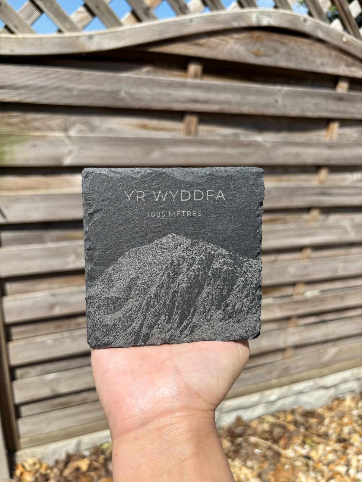 Yr Wyddfa Sketch Slate Coaster| Snowdon Coaster Gift | Snowdonia Souvenir| North Wales Coaster| Gifts for Him Her | Hiking Gifts