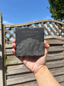 Yr Wyddfa Sketch Slate Coaster| Snowdon Coaster Gift | Snowdonia Souvenir| North Wales Coaster| Gifts for Him Her | Hiking Gifts