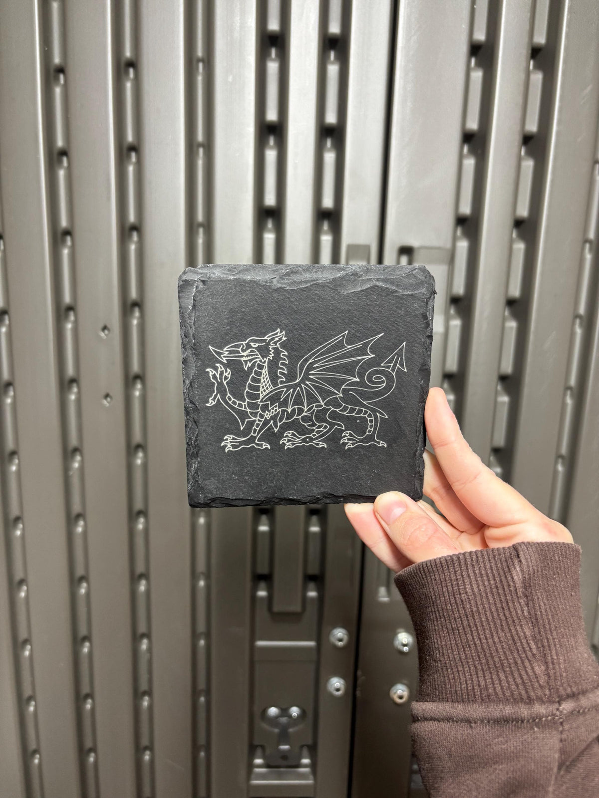 Engraved Welsh Dragon Slate Coaster | Welsh Gift | Wales Souvenir | Gifts for Her, Him, |  Welsh Dragon Gift | Christmas Gift| Home Decor