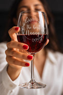 The Best Nanny Engraved Wine Glass