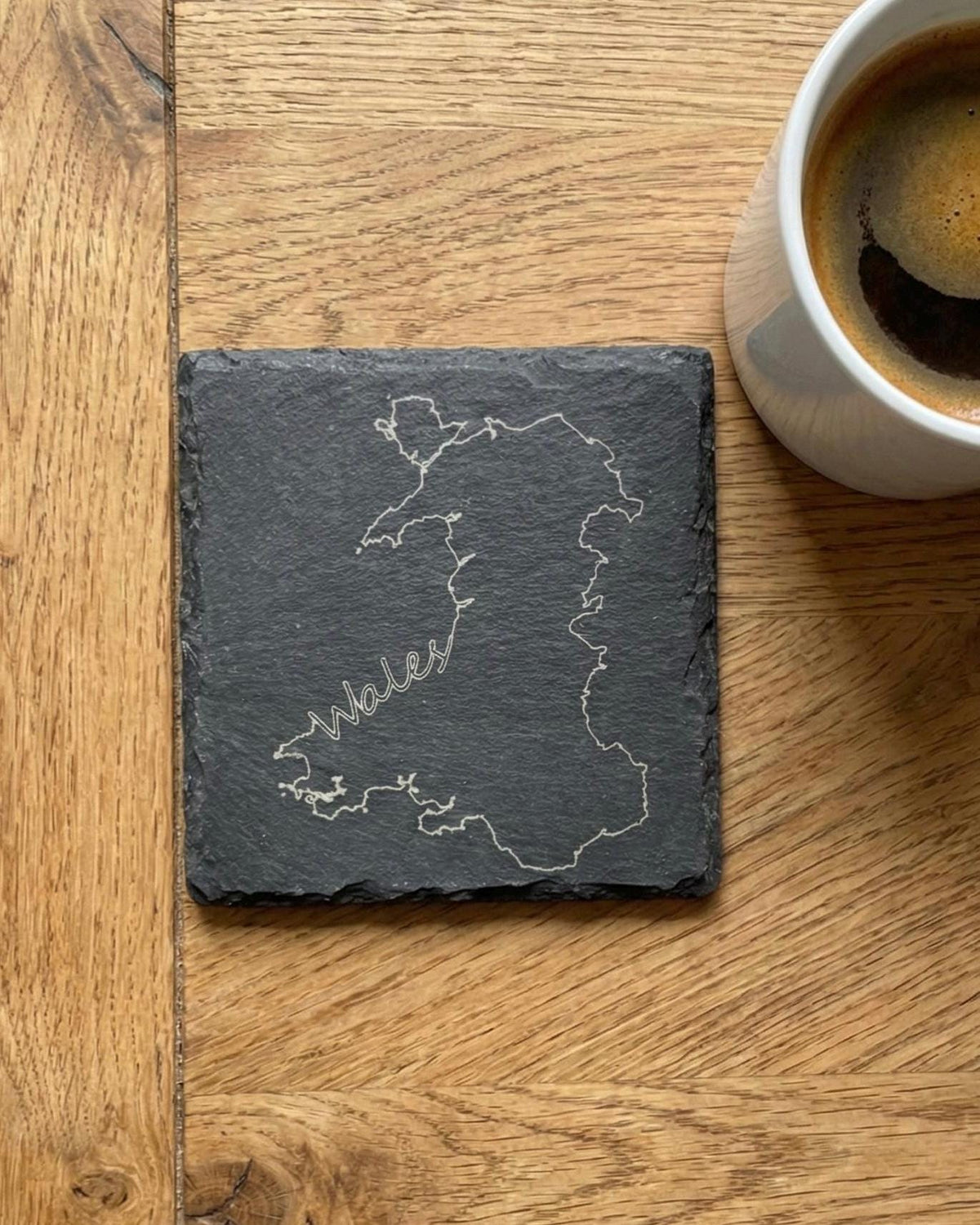 Welsh Map Slate Coaster | Welsh Souvenir | Wales Souvenir | Welsh Gift | Housewarming Gift | Gift for Welsh