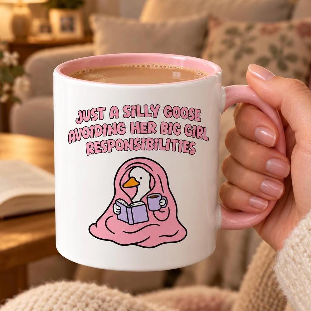 Funny Silly Goose Mug | Work Mug Gift | Gift for Her| Coffee \ Tea Mug | 11oz | Friend Gift | Office Mug | Work Colleague Gift | Bestie Gift