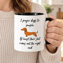 Funny Dachshund Mug | I Prefer Dogs to People | 11oz Mug | Dog Lover Gift