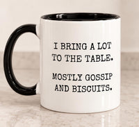 Funny Gossip Work Mug |  Work Bestie Gift | Gossip and Biscuits Coffee Mug | Secret Santa Gift | 11oz | Christmas Gift for her / him |