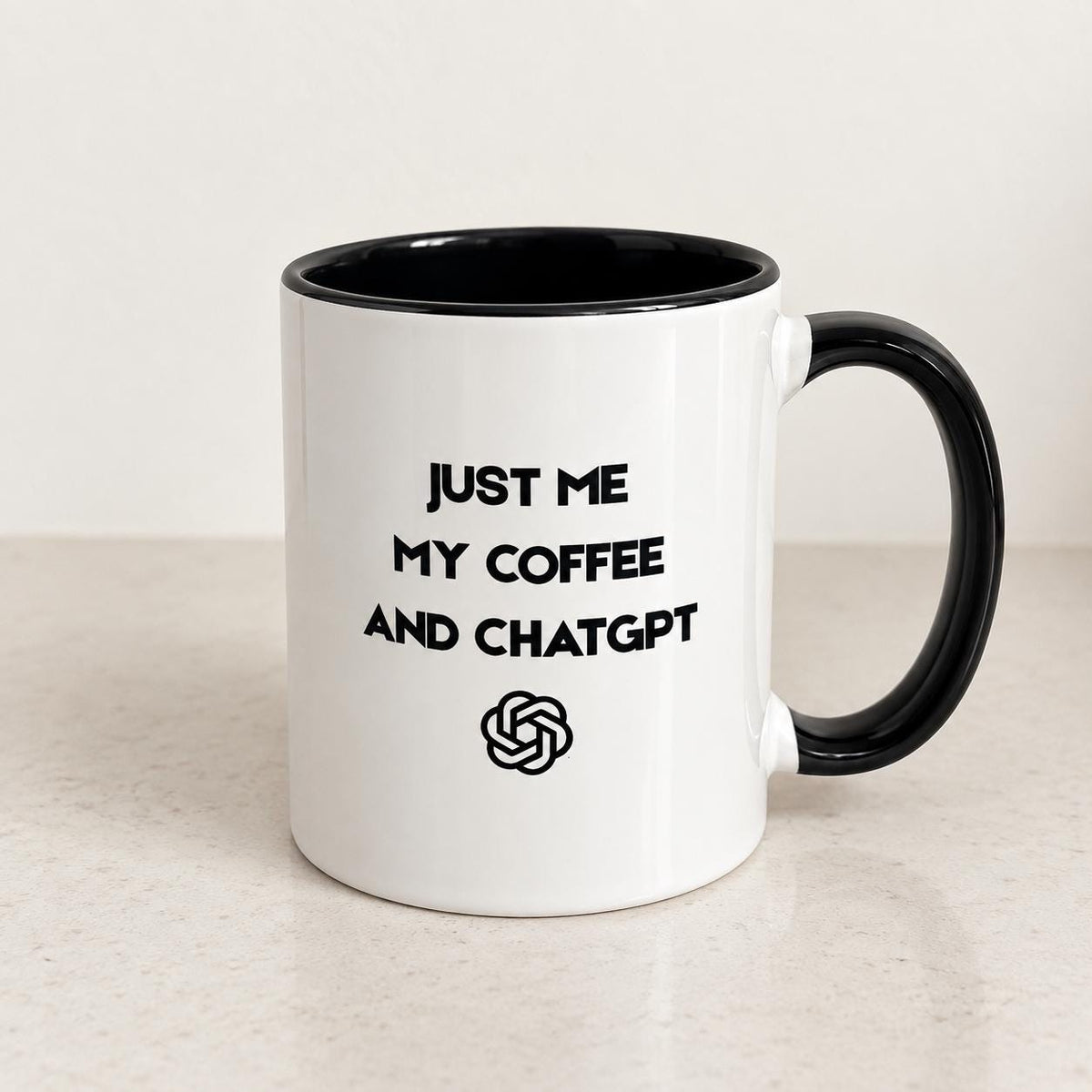Funny ChatGPT Mug | Just Me My Coffee or Tea and ChatGPT | Funny Office Mug | Colleague Gift |Secret Santa Christmas Gift | 11oz Mug