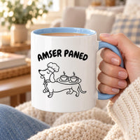 Amser Paned Welsh Mug | Dachshund Tea & Coffee Mug | Welsh Gifts | Wales Mug | Welsh Mug for Dog Mum | Auntie, Mum, Mam Friend , Sister Gift