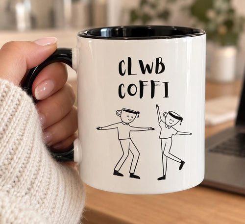 Welsh Coffee Mug | Clwb Coffi Mug | Cute Coffee Lover Gift | Welsh Mug | Wales Gift for Her | Christmas Gift for Coffee Lover, friend,mam