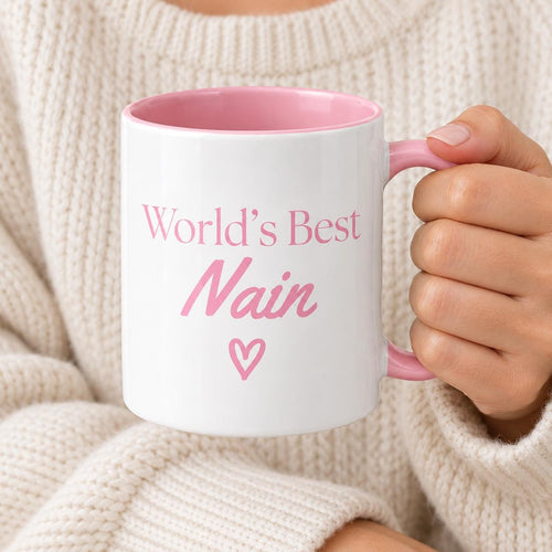 World’s Best Nain | Nain Mug | Gifts for Nains | Cute Nain Mug | Christmas Gift | Christmas Present | Nain Present