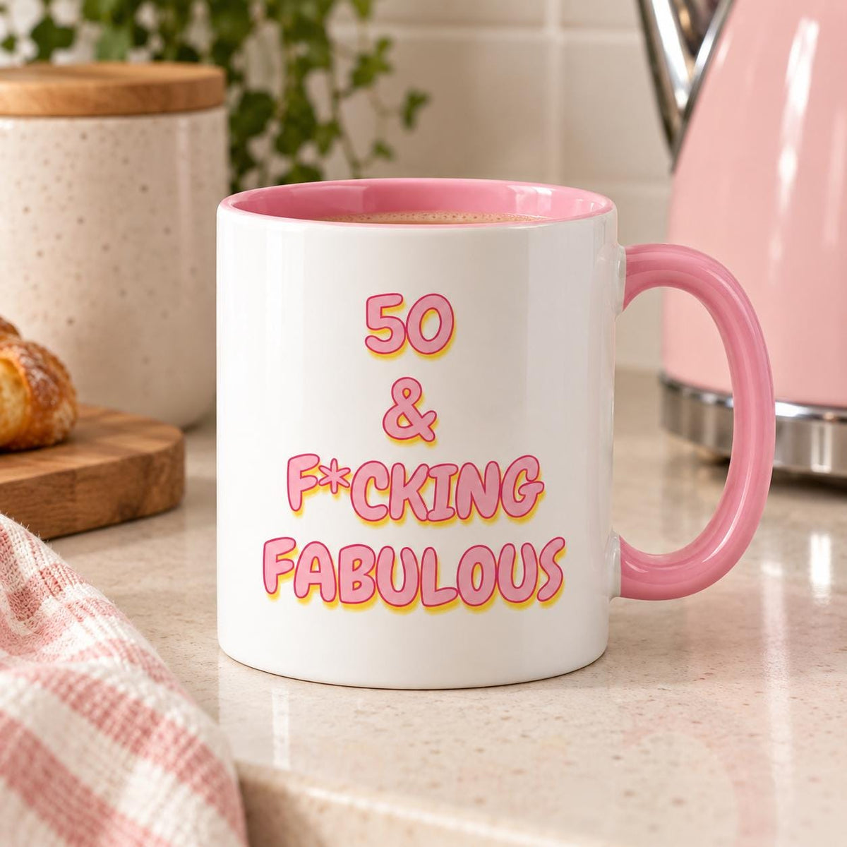 50th Birthday Gift | Funny 50th Birthday Mug for Her |  50 & F*cking Fabulous Mug |  50th Birthday Gift for Women