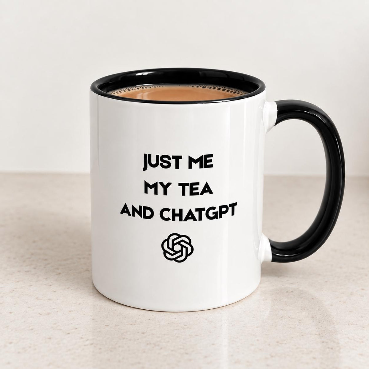 Funny ChatGPT Mug | Just Me My Coffee or Tea and ChatGPT | Funny Office Mug | Colleague Gift |Secret Santa Christmas Gift | 11oz Mug