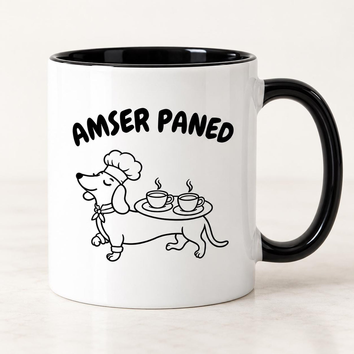 Amser Paned Welsh Mug | Dachshund Tea & Coffee Mug | Welsh Gifts | Wales Mug | Welsh Mug for Dog Mum | Auntie, Mum, Mam Friend , Sister Gift