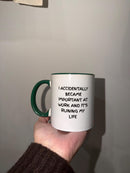 Funny Work Mug |  Accidentally Became Important at Work Mug | Mug for Friend, Colleague | 11oz Ceramic, Choice of Colours