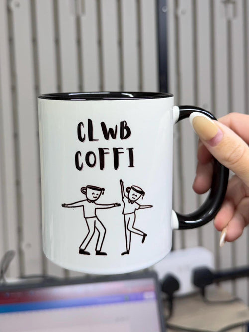 Welsh Coffee Mug | Clwb Coffi Mug | Cute Coffee Lover Gift | Welsh Mug | Wales Gift for Her | Christmas Gift for Coffee Lover, friend,mam