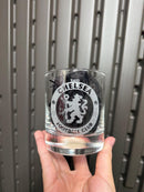 Engraved Chelsea Football Whiskey Glass, Personalized Whiskey Glass | Gifts for Men, Dad, Brother, Grandad, Taid