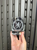 Engraved Chelsea Football Whiskey Glass, Personalized Whiskey Glass | Gifts for Men, Dad, Brother, Grandad, Taid