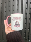 Funny Tea / Coffee Mug for Her | Silly Goose avoiding responsibility Mug | Relatable Mug for Her | Pink Mug | Funny Work Gift