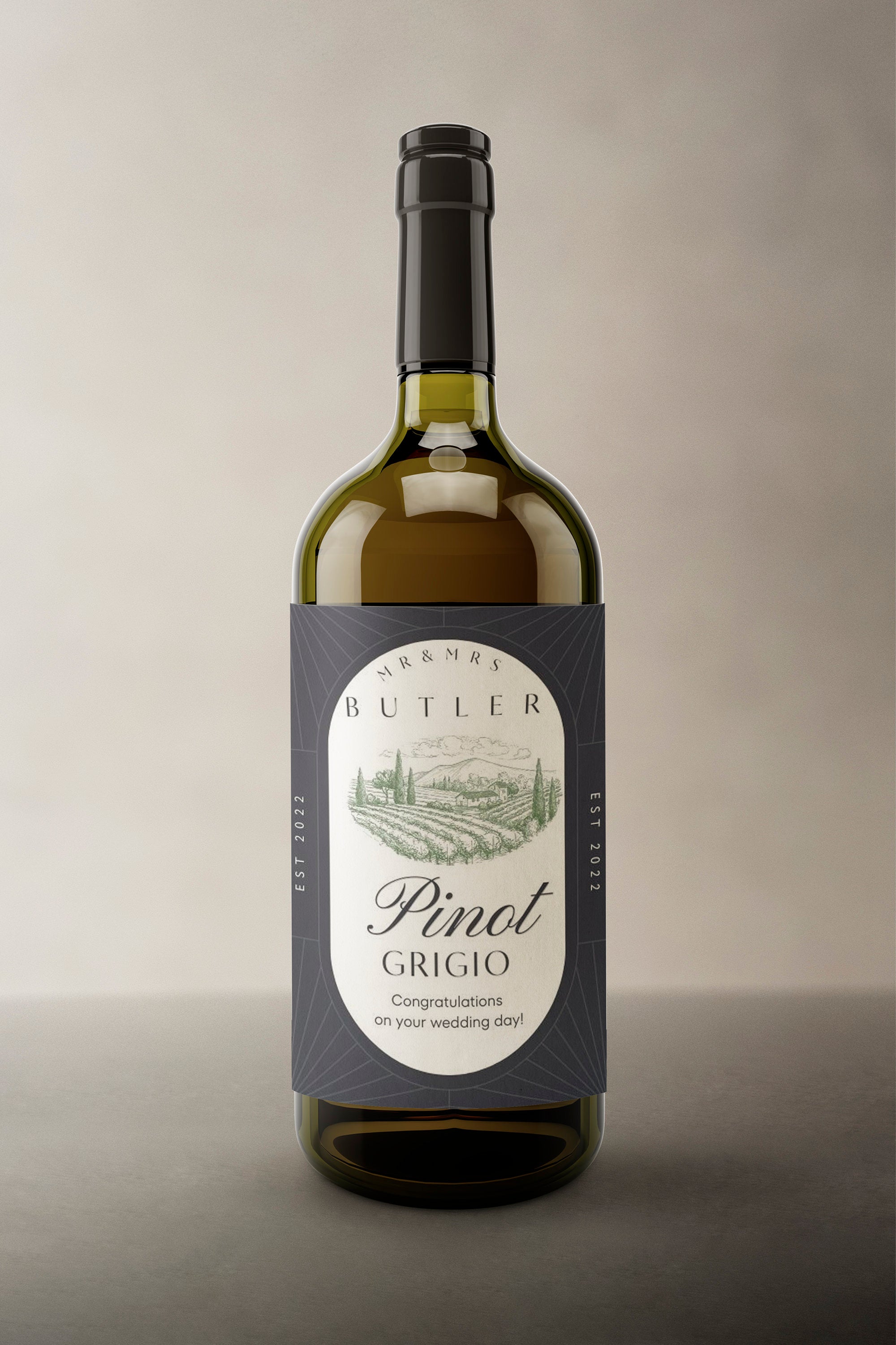 Wedding Pesonalised Wine Label, Wine Lover Gift