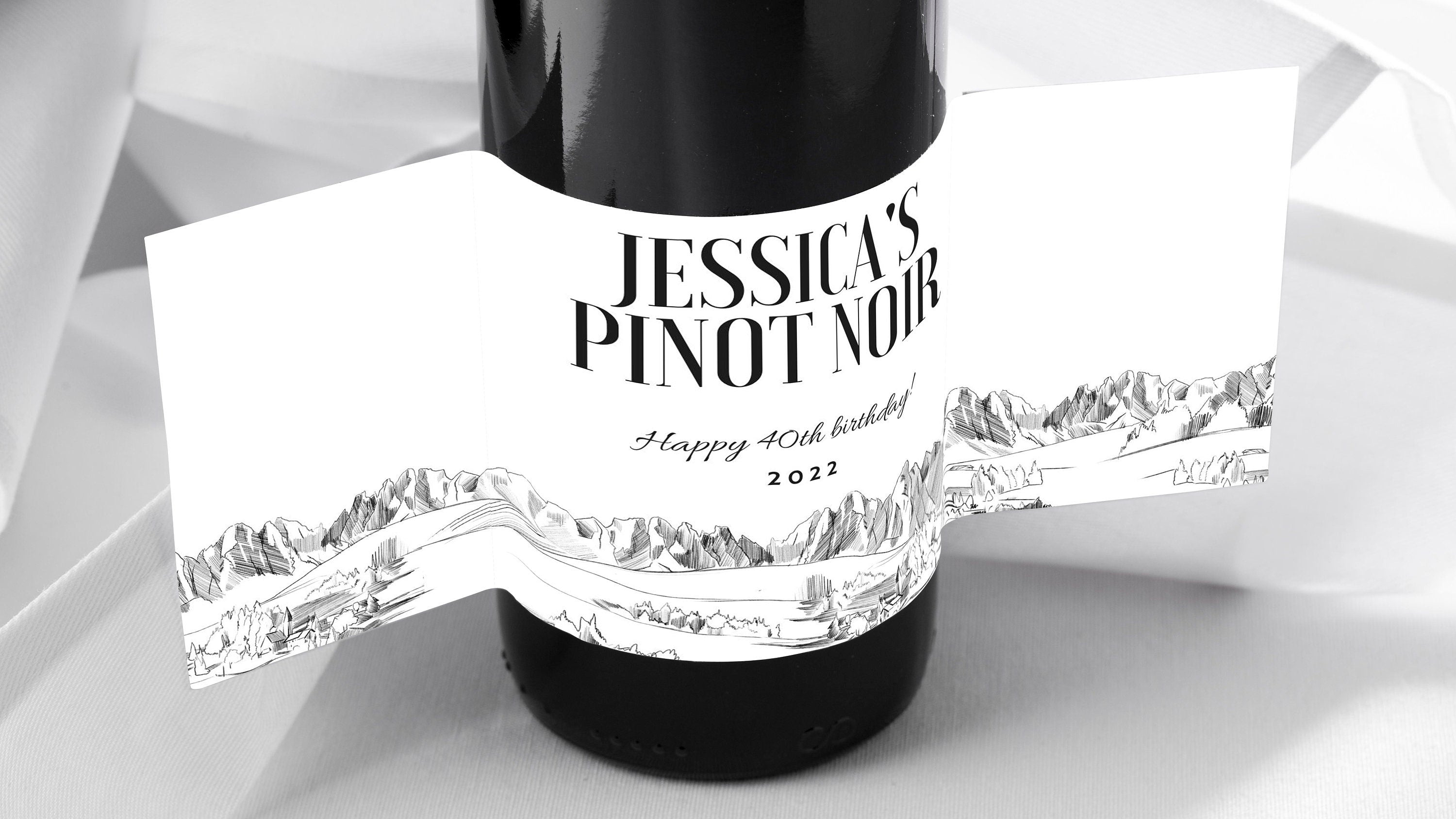 Pesonalised Wine Label for Birthday, Wine Lover Gift