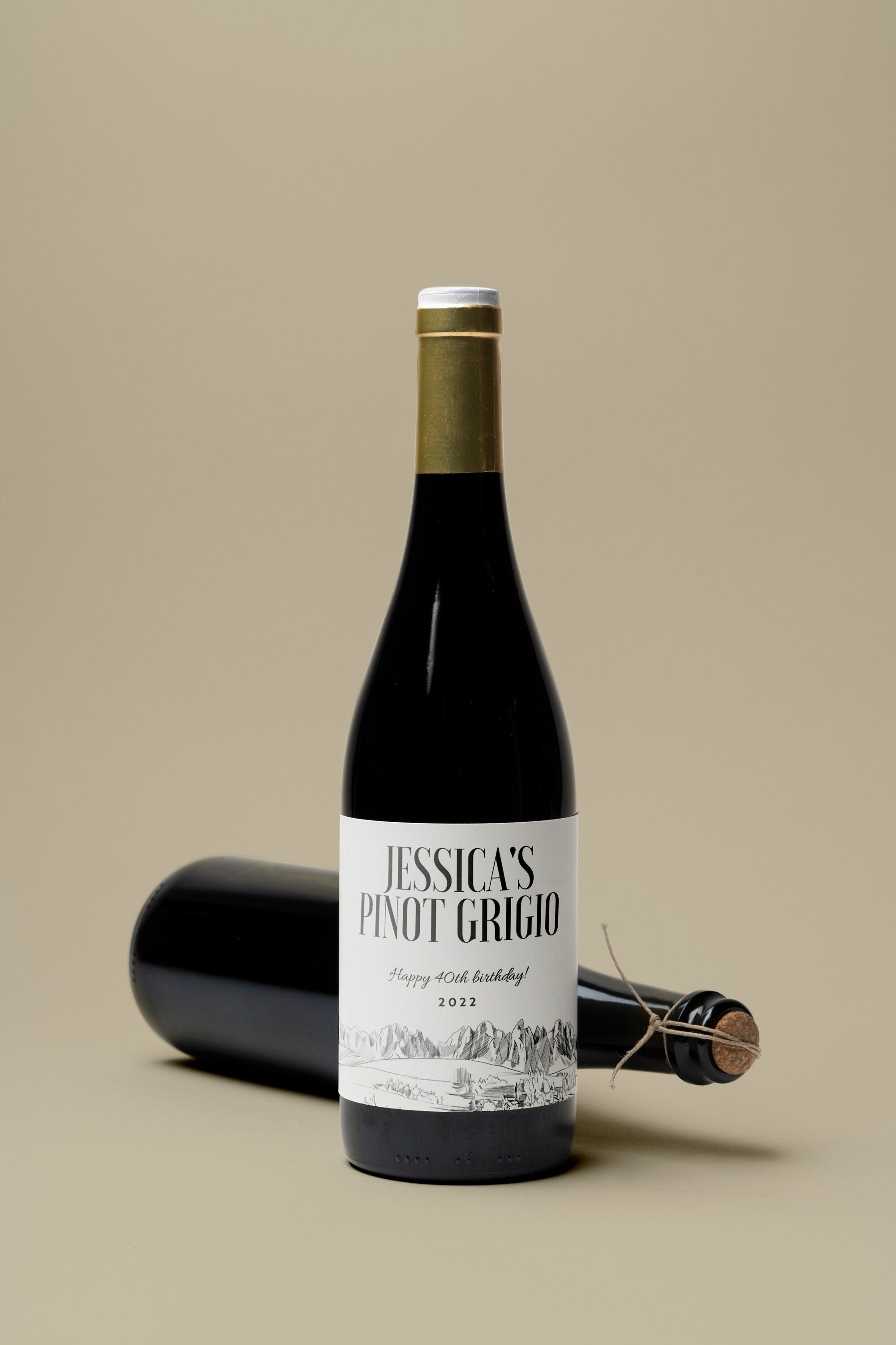 Pesonalised Wine Label for Birthday, Wine Lover Gift