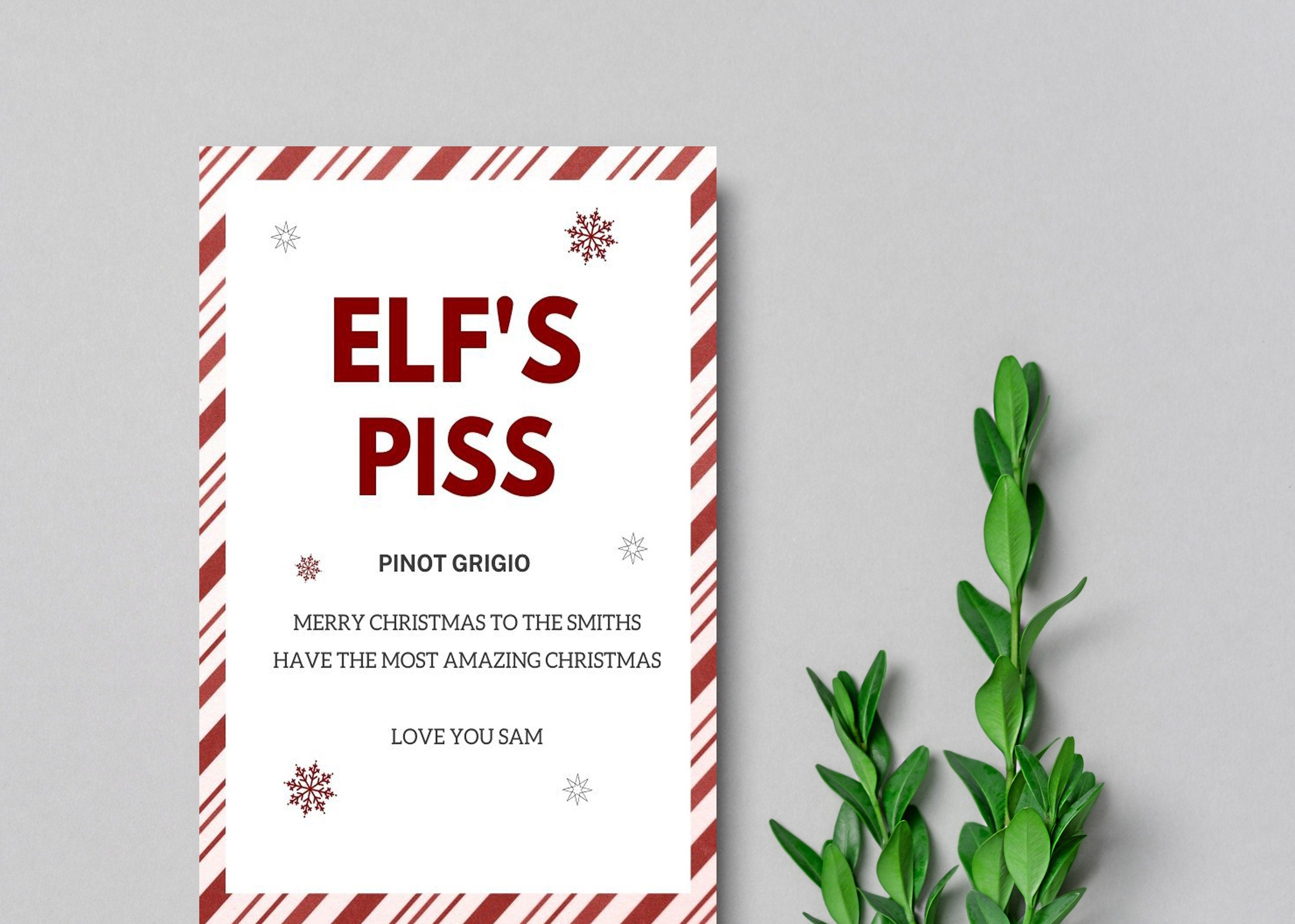 Elf Piss Funny Christmas Gift, Secret Santa