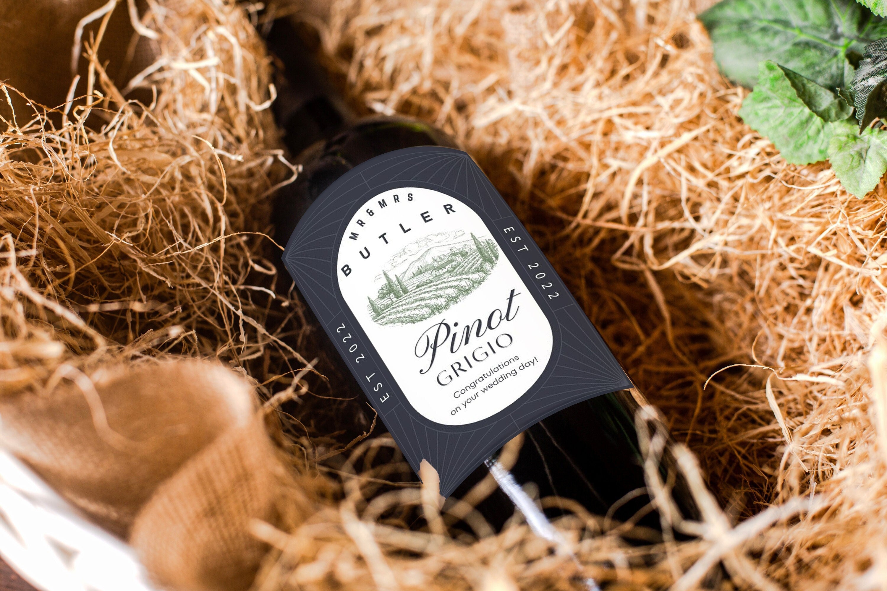 Wedding Pesonalised Wine Label, Wine Lover Gift