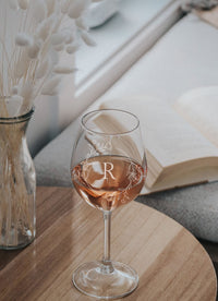 Initial Engraved Wine Glass, Personalised Glass For Birthday or Christmas