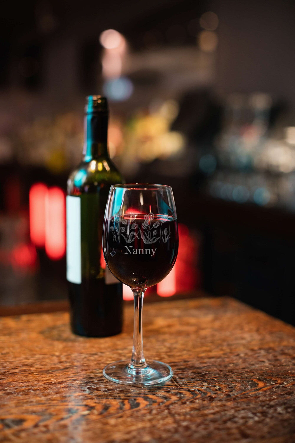 Nanny Wine Glass Engraved, Personalised Glass For Nana, Christmas or Birthday