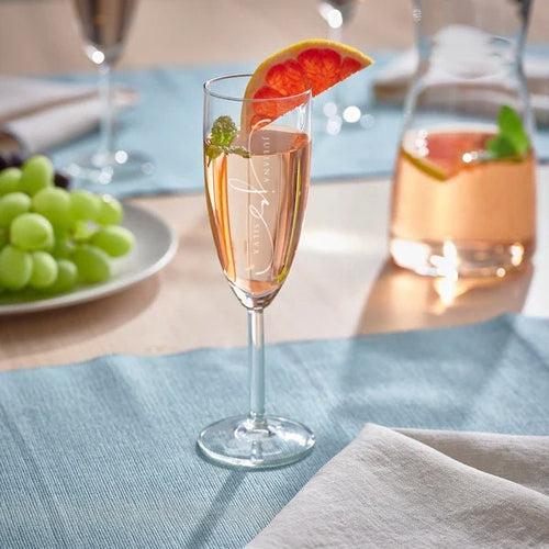 Wedding Prosecco Glass Engraved, Champagne Glass
