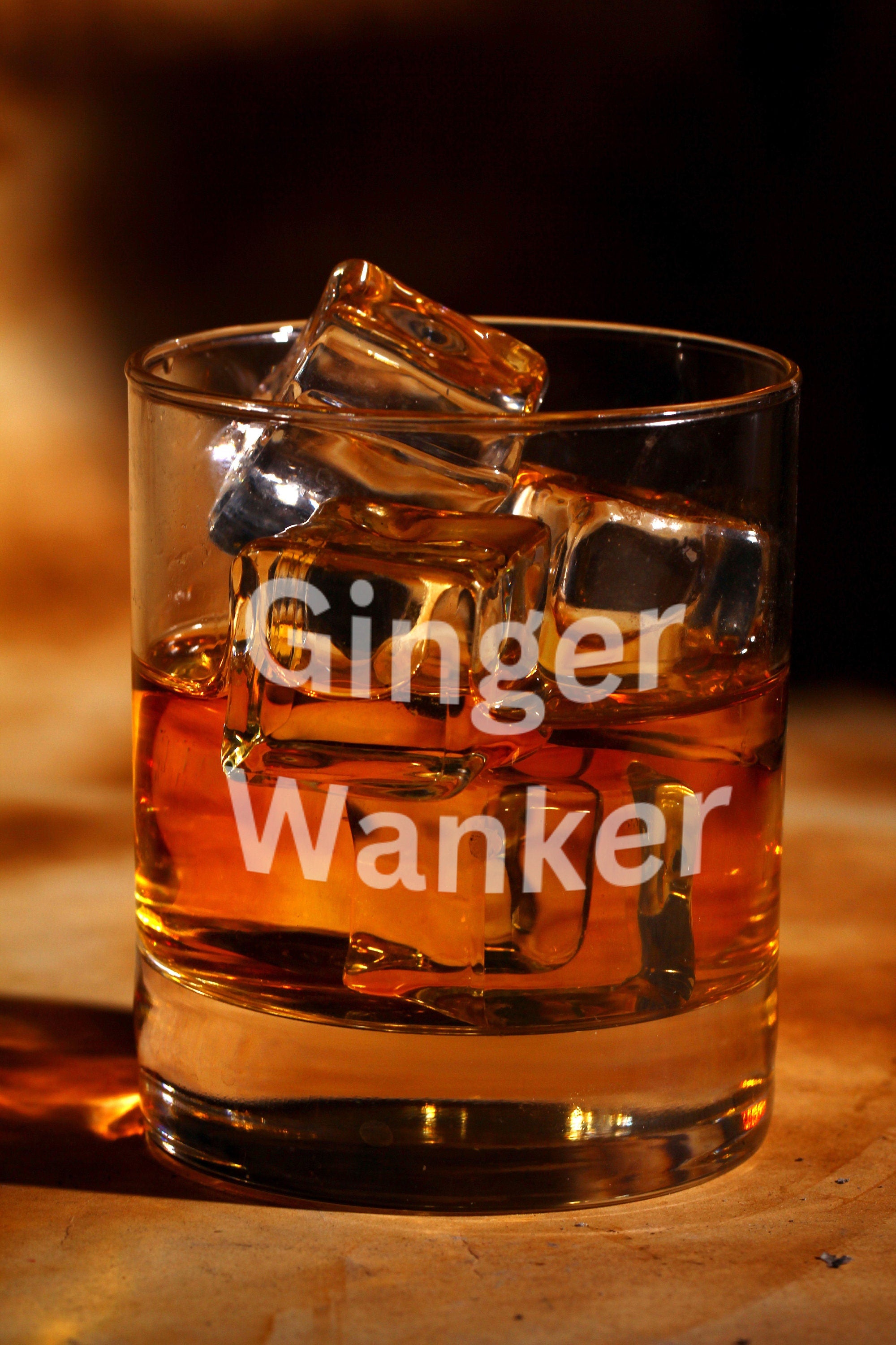 Ginger Funny Friend Personalised Whisky Glass, Personalised Tumbler