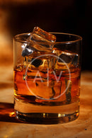 Initial Engraved Whiskey Glass, Personalised Tumbler