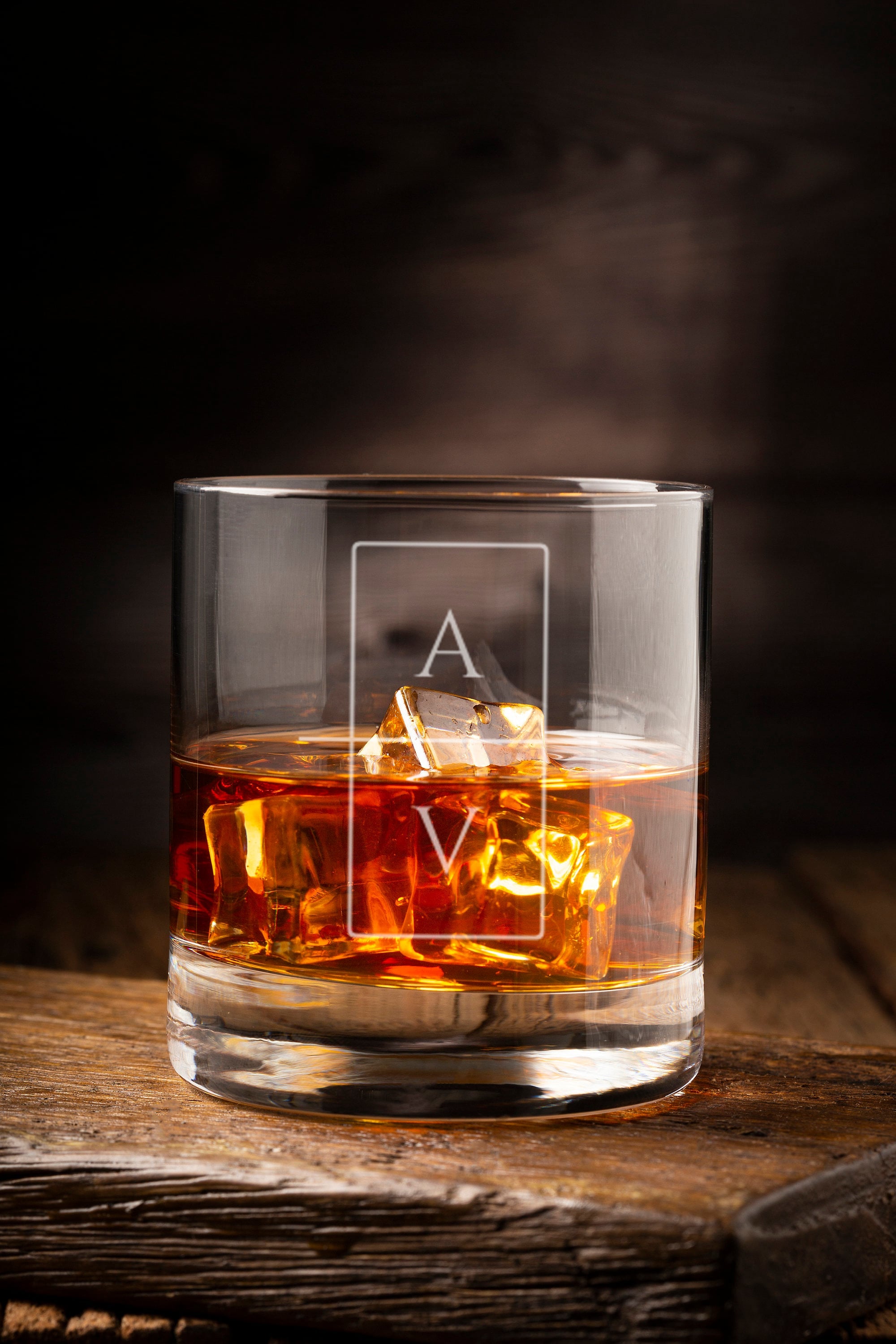 Men's Engraved Whiskey Glass, Personalised Tumbler