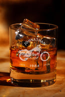 Motorbike Engraved Whiskey Glass, Personalised Tumbler