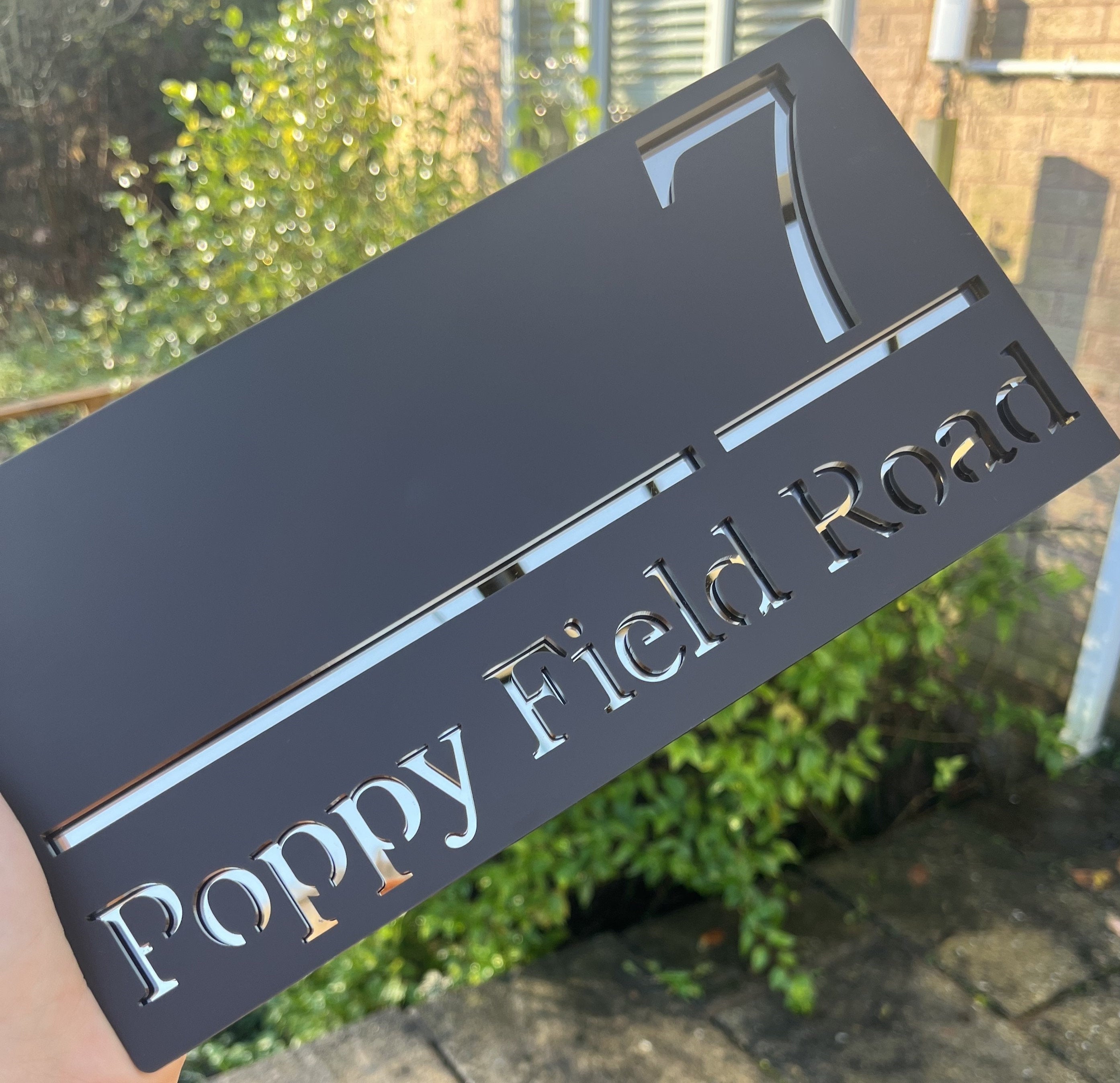 Personalised House Sign, Modern House Number